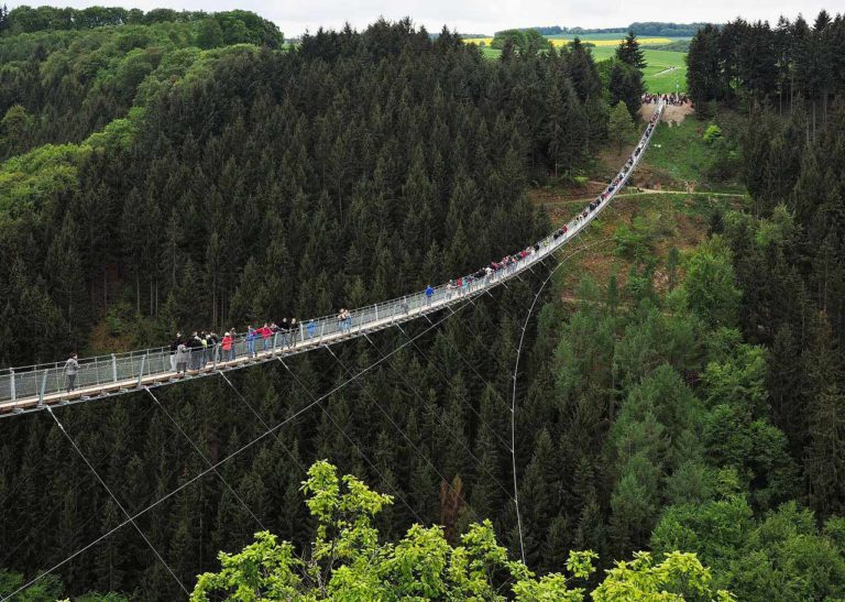 Die Hängeseilbrücke Geierlay im Hunsrück