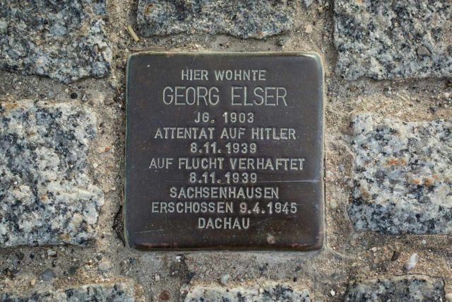 Georg-Elser-Stolperstein Georg-Elser-Stolperstein