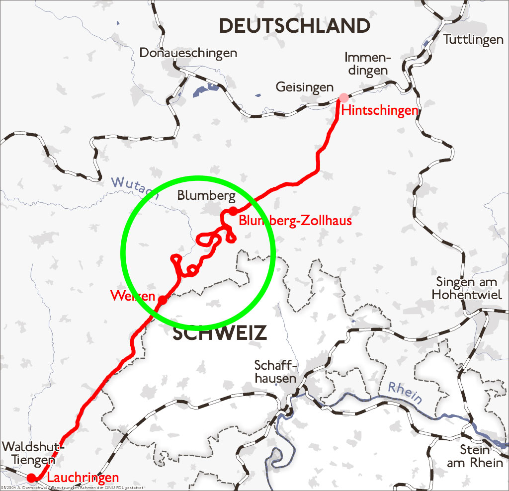 Sauschwänzlebahn Wutachtalbahn Strecke
