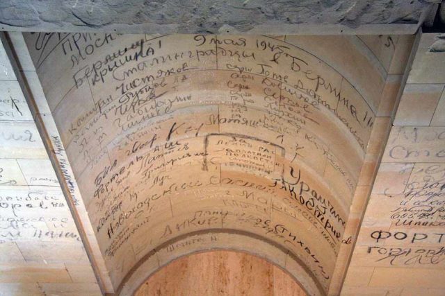 Sowjetischen Graffitis im Reichstagsgebäude Berlin