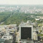 Ausblick Fernsehturm Berlin Bundestag und Brandenburger Tor