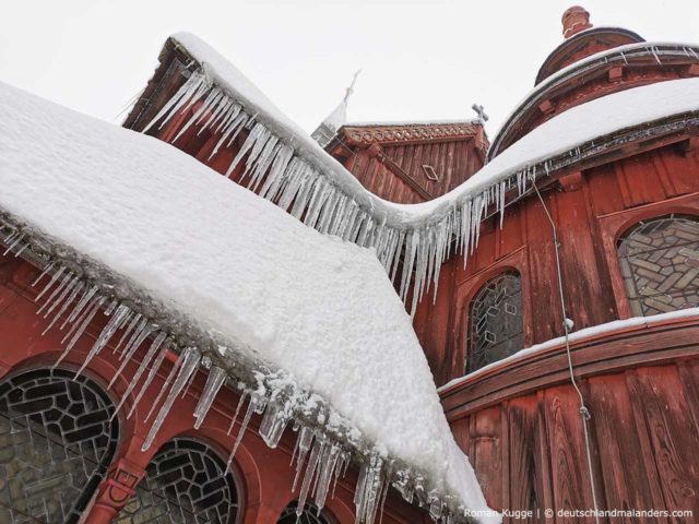 Stabkirche Hahnenklee Winter Schnee
